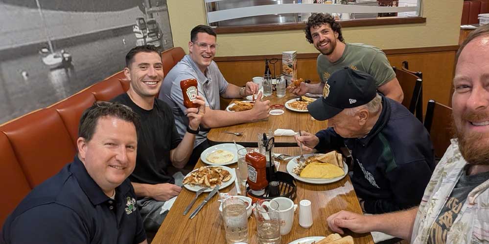 People eating breakfast